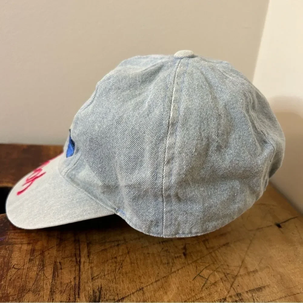 Disney Pooh Bear Rare Vintage Hat 100% Cotton looks like Acid Washed Denim Youth